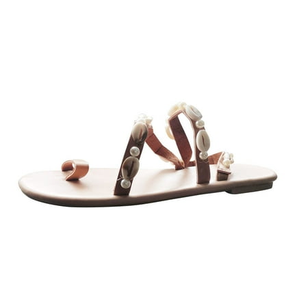 Womens Sandals Women S Fashion Casual Shell Pearl Decorated Flat Flip Flops Sandals Women S Sandals Artificial Leather White 37
Womens Sandals Women S Fashion Casual Shell Pearl Decorated Flat Flip Flops Sandals Women S Sandals Artificial Leather White 37