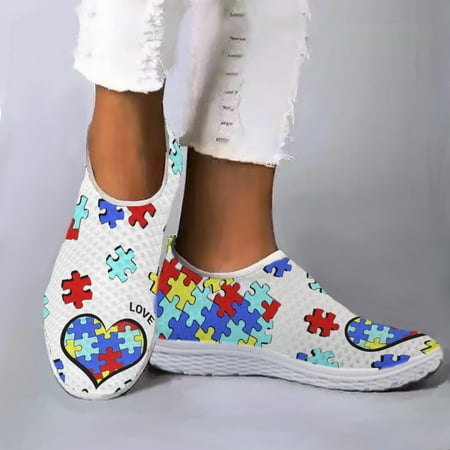 Fashion World Autism Day Design Loafers Puzzle Heart Print Summer Casual Shoes Black Slip On Shoes Walking Footware
Fashion World Autism Day Design Loafers Puzzle Heart Print Summer Casual Shoes Black Slip On Shoes Walking Footware