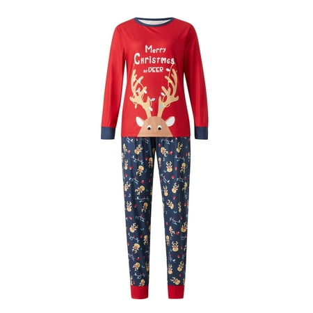 COUTEXYI Christmas Matching Family Pajamas Cartoon Elk Letter Print Long Sleeve Round Neck Pullover + Trousers
COUTEXYI Christmas Matching Family Pajamas Cartoon Elk Letter Print Long Sleeve Round Neck Pullover + Trousers