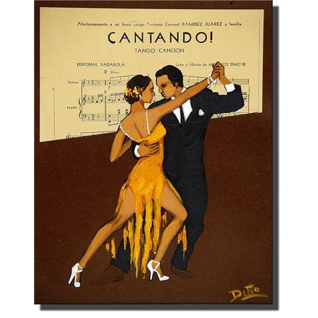 Cantando Tango Dancers, Picture on Stretched Canvas, Wall Art Decor Sign Ready to Hang!.