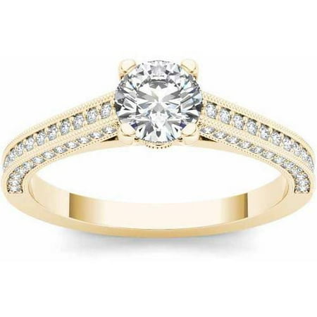 1-1/4 Carat T.W. Diamond Classic Vintage 14kt Yellow Gold Engagement Ring