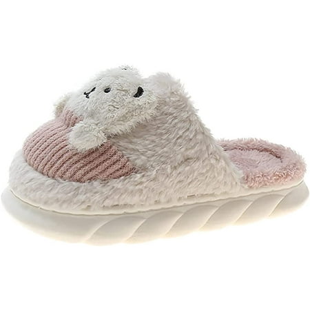 CoCopeanut Fluffy Fuzzy House Slippers for Women Cute Bear Print Warm Plush Lined Anti-Slip Bedroom Slippers Indoor Outdoor
CoCopeanut Fluffy Fuzzy House Slippers for Women Cute Bear Print Warm Plush Lined Anti-Slip Bedroom Slippers Indoor Outdoor