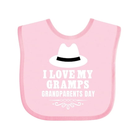 Inktastic Grandparents Day I Love My Gramps Gift Baby Boy or Baby Girl Bib