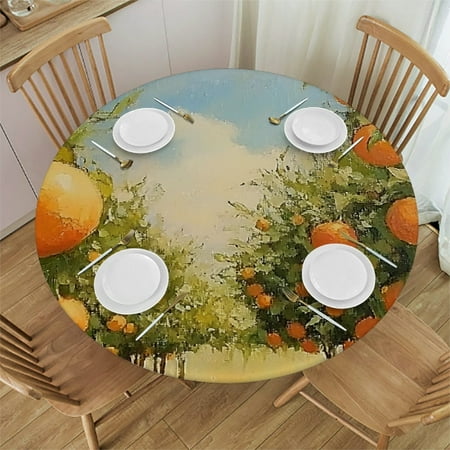 Palnkart Oranges Round Tablecloth Stain-Resistant Washable Indoor Outdoor - Ideal for Restaurants Weddings Parties Picnic Dining Kitchen Farmhouse - Various Sizes Available 31 -35 
Palnkart Oranges Round Tablecloth Stain-Resistant Washable Indoor Outdoor - Ideal for Restaurants Weddings Parties Picnic Dining Kitchen Farmhouse - Various Sizes Available 31 -35
