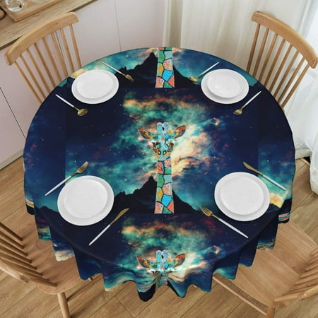 Tablecloth Giraffe Art The Colorful Giraffe Table Cloth For Circular Tables Waterproof Resistant Picnic Table Covers For Kitchen Dining/Party 
Tablecloth Giraffe Art The Colorful Giraffe Table Cloth For Circular Tables Waterproof Resistant Picnic Table Covers For Kitchen Dining/Party