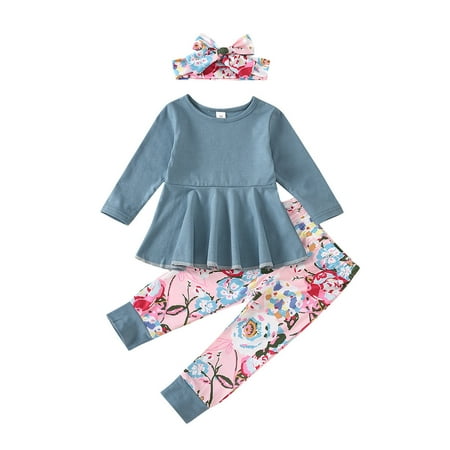 Baby Girls Outfit Sets Long Sleeve Patchwork Solid Blouse Tops Floral Print Pant Trousers With Headbands Outfits Set 3Pcs
Baby Girls Outfit Sets Long Sleeve Patchwork Solid Blouse Tops Floral Print Pant Trousers With Headbands Outfits Set 3Pcs