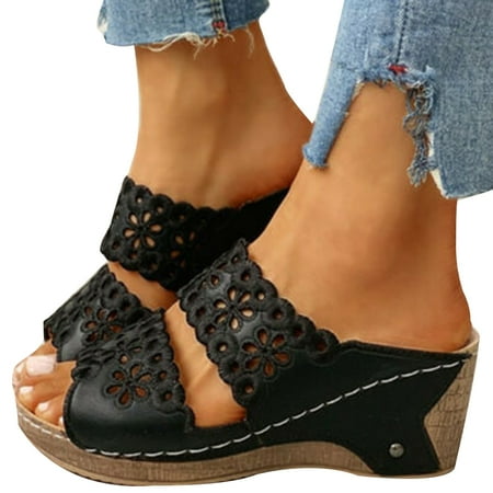 Women Open Toe Wedges Heel Lace Sandals Hollow Out Ladies Summer Casual Shoes New
Women Open Toe Wedges Heel Lace Sandals Hollow Out Ladies Summer Casual Shoes New