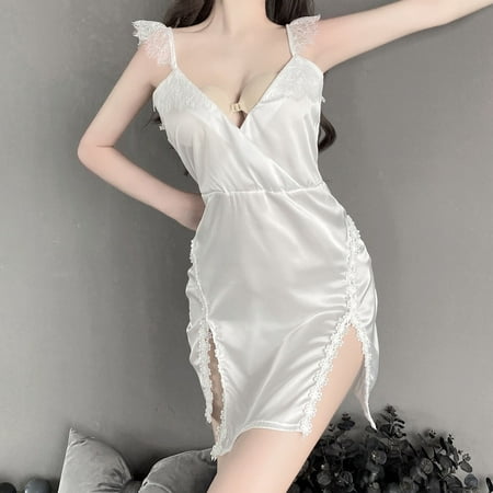 Ykohkofe Sexy Lingerie For Women Lace Backless Pajamas Solid Color Sling Nightdress Lace Slit Underwear
Ykohkofe Sexy Lingerie For Women Lace Backless Pajamas Solid Color Sling Nightdress Lace Slit Underwear