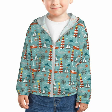 Gaeub Sea Lighthouse Print Athletic Sun Protection Hoodie for Kids Long Sleeve Outdoor UV Shirt Running Fishing Top for Boys Girls-4 Years
Gaeub Sea Lighthouse Print Athletic Sun Protection Hoodie for Kids Long Sleeve Outdoor UV Shirt Running Fishing Top for Boys Girls-4 Years