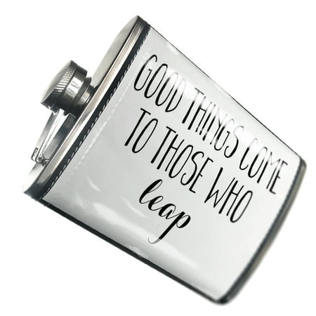 NEONBLOND Flask Good Things Come to Those Who Leap Funny Saying