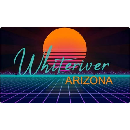 Whiteriver Arizona 4 X 2.25-Inch Fridge Magnet Retro Neon Design