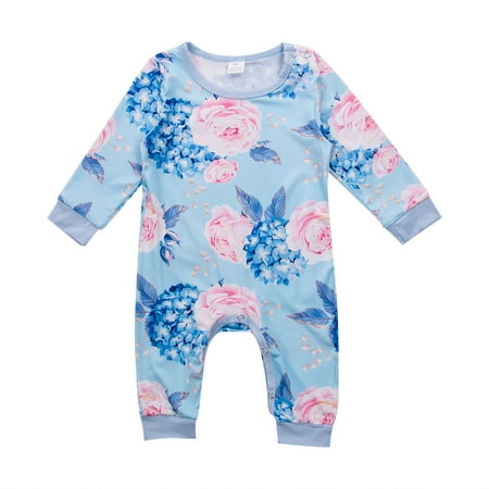 Binpure Baby Girls Clothes Set Long Sleeve Romper Headband Infant Outfits