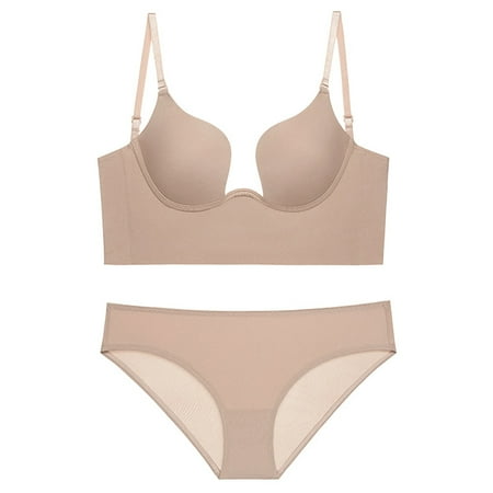 Push Up Bra Backless Women Bras Underpants 2Pcs Set Plunge Brassiere Open Back Underwear Invisible Seamless Deep U Lingerie
Push Up Bra Backless Women Bras Underpants 2Pcs Set Plunge Brassiere Open Back Underwear Invisible Seamless Deep U Lingerie