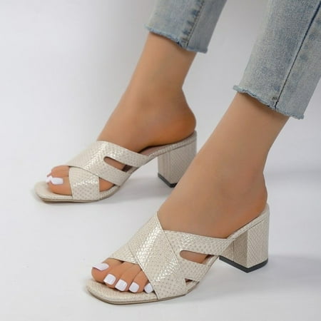 XIAQUJ Women Sandals Fashion Summer New Pattern Solid Color Open Toe Thick Heel Square Heel Non Slip Slip on Comfortable Shoes Sandals for Women Beige 8.5(41)
XIAQUJ Women Sandals Fashion Summer New Pattern Solid Color Open Toe Thick Heel Square Heel Non Slip Slip on Comfortable Shoes Sandals for Women Beige 8.5(41)
