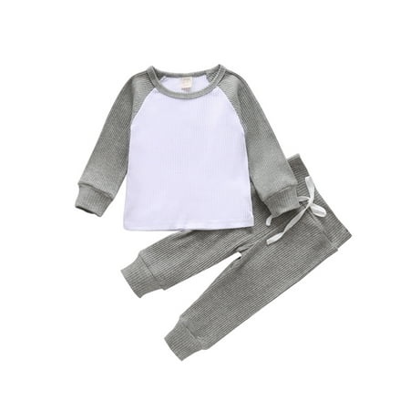 Bebiullo Infant Toddler Autumn New Baby Boys Long-sleeved Trousers Suit Fashion Color T-shirt Elastic Long Pants Casual Set Gray for 6 Months-4Years
Bebiullo Infant Toddler Autumn New Baby Boys Long-sleeved Trousers Suit Fashion Color T-shirt Elastic Long Pants Casual Set Gray for 6 Months-4Years