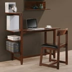 International Caravan Washington 47'' Writing Desk with Side Shelf and Chair