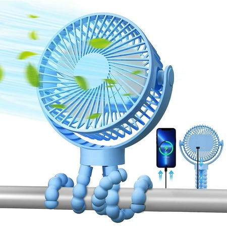 QEEMMY Baby Stroller Fan Portable Fan 40Hrs 5200mAh Battery Operated Fans USB Rechargeable Small Fan for Bedroom Desk Personal Handheld Clip on Fan for Baby Stroller Travel Car Camping-Blue
QEEMMY Baby Stroller Fan Portable Fan 40Hrs 5200mAh Battery Operated Fans USB Rechargeable Small Fan for Bedroom Desk Personal Handheld Clip on Fan for Baby Stroller Travel Car Camping-Blue