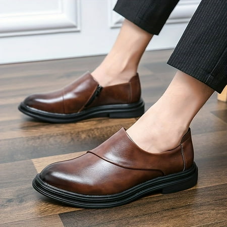 DONGGTGDZ Stylish Solid PU Loafers for Men Slip On Dress Shoes with Side Zippers Comfortable and Durable Business Office Wedding Party Footwear
DONGGTGDZ Stylish Solid PU Loafers for Men Slip On Dress Shoes with Side Zippers Comfortable and Durable Business Office Wedding Party Footwear