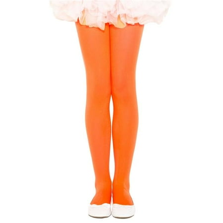 Girls Opaque Tights Orange - Extra Small