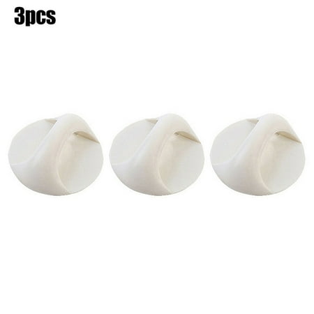 3pc Self Adhesive Plastic Door Handle Round Sticky Handle for Cupboards