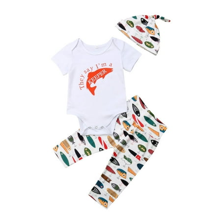 Nokpsedcb Newborn Infant Baby Girls Boys Daddy s Fishing Buddy Romper Bodysuit Fish Pants Hat 3Pcs Summer Outfit Multicolor 0-3 Months
Nokpsedcb Newborn Infant Baby Girls Boys Daddy s Fishing Buddy Romper Bodysuit Fish Pants Hat 3Pcs Summer Outfit Multicolor 0-3 Months