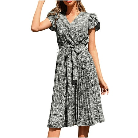 Maternity Dress White Dress Women Women s Summer Fashion Casual V-Neck Printed Short Sleeve Pleated Dress Prom Dresses for Women Girls Dresses Savings Clearance Deals Black M
Maternity Dress White Dress Women Women s Summer Fashion Casual V-Neck Printed Short Sleeve Pleated Dress Prom Dresses for Women Girls Dresses Savings Clearance Deals Black M