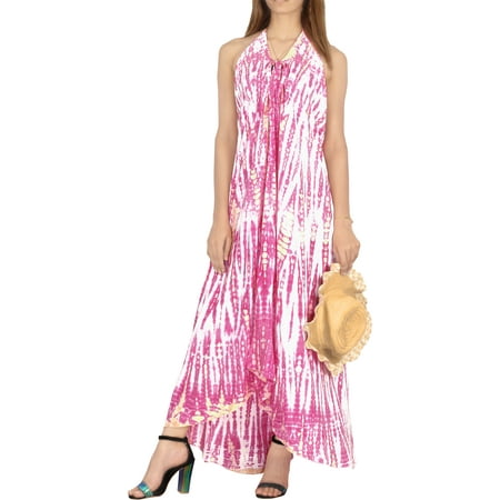 HAPPY BAY Women s Loose T-Shirt Spaghetti Strap Sundress S-M Pink-AC763