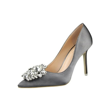 UKAP Women Pumps Rhinestone Stiletto Heels Pointy Toe Dress Pump Sexy Shoes Womens Heeled Sandals High Heel Comfort Gray 6
UKAP Women Pumps Rhinestone Stiletto Heels Pointy Toe Dress Pump Sexy Shoes Womens Heeled Sandals High Heel Comfort Gray 6