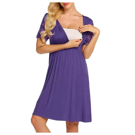Bessbest New Intimates Women Breastf Color Women Baby Solid Nightgown Slim Maternity
Bessbest New Intimates Women Breastf Color Women Baby Solid Nightgown Slim Maternity