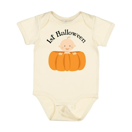 Inktastic 1st Halloween Baby Pumpkin Gift Baby Boy or Baby Girl Bodysuit