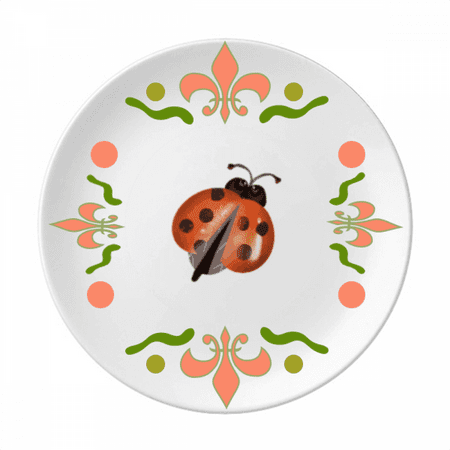 Scarab Beetle Verisilitude Pretty Flower Ceramics Plate Tableware Dinner Dish
