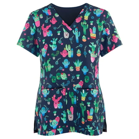 Leylayray Women s Fashion Stretchy Printed V-Neck Medical Scrub Top Short Sleeve Casual Working Caregiver Top(Buy 2 Get 1 Free)
Leylayray Women s Fashion Stretchy Printed V-Neck Medical Scrub Top Short Sleeve Casual Working Caregiver Top(Buy 2 Get 1 Free)
