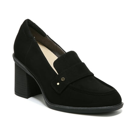 Dr. Scholl s Women s Rumors Block Heel Loafer Black Size 6 M