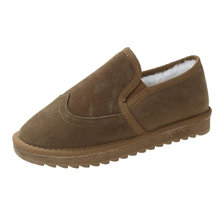Women Walking Shoes Fashion Winter Men Snow Boots Flat Bottom Non Slip Plush Warm And Comfortable Solid Color Shallow Mouth Slip On Snow Boots for Men PU Khaki
Women Walking Shoes Fashion Winter Men Snow Boots Flat Bottom Non Slip Plush Warm And Comfortable Solid Color Shallow Mouth Slip On Snow Boots for Men PU Khaki