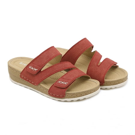 Women‘s Hook & Loop Platform Slides Shoes Solid Color Non Slip Open Toe Slippers Comfortable Outdoor Slippers
Women‘s Hook & Loop Platform Slides Shoes Solid Color Non Slip Open Toe Slippers Comfortable Outdoor Slippers