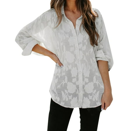 JDEFEG Casual V Neck Womens Casual Tops V Neck Flower Tunic Long Sleeve Button Shirts Top T Shirt Nightgowns for Women Long Sleeve Shirts for Women Polyester Spandex White S
JDEFEG Casual V Neck Womens Casual Tops V Neck Flower Tunic Long Sleeve Button Shirts Top T Shirt Nightgowns for Women Long Sleeve Shirts for Women Polyester Spandex White S