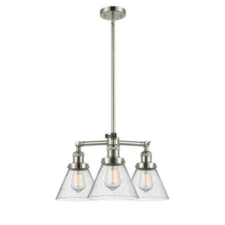Innovations Lighting 207 Large Cone Cone 3 Light 22 Wide Commercial Chandelier - Nickel
Innovations Lighting 207 Large Cone Cone 3 Light 22 Wide Commercial Chandelier - Nickel