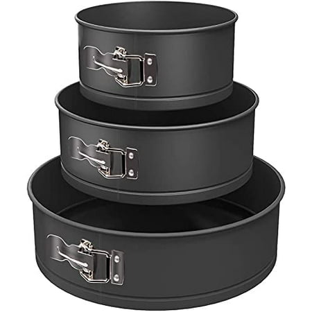 Torubia Springform Pan Set of 3 Pieces 4/7/9 inches Nonstick Cake Pan Bakeware Set Cake Mold with Removable Bottom -Black
Torubia Springform Pan Set of 3 Pieces 4/7/9 inches Nonstick Cake Pan Bakeware Set Cake Mold with Removable Bottom -Black