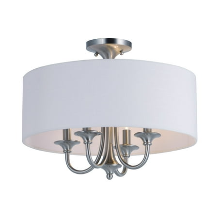 Semi Flush 4 Light Bulb Fixture With Satin Nickel Finish Metal Material MB Bulbs 18 inch 240 Watts
Semi Flush 4 Light Bulb Fixture With Satin Nickel Finish Metal Material MB Bulbs 18 inch 240 Watts