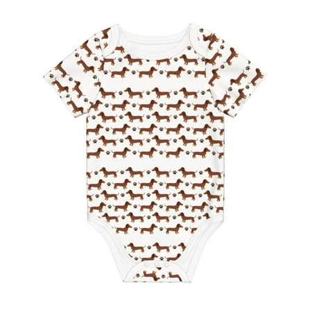Coaee Dachshund Dog Puppy for Soft Cotton Baby Short-Sleeve Bodysuit Baby Girls Boys Bodysuit Romper
Coaee Dachshund Dog Puppy for Soft Cotton Baby Short-Sleeve Bodysuit Baby Girls Boys Bodysuit Romper