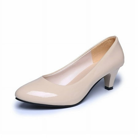 Womens Classic Low Chunky Heels Closed Toe Round Block Pumps Shoes Comfortable Solid Color Slip On Leather Work Wedding Party
Womens Classic Low Chunky Heels Closed Toe Round Block Pumps Shoes Comfortable Solid Color Slip On Leather Work Wedding Party