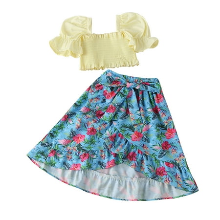 ZIZOCWA Boho Girls Dress Kids Toddler Baby Girls Spring Summer Floral Cotton Short Sleeve Tshirt Skirts Outfits Set Clothes Pageant Dresses for Girls Yellow110
ZIZOCWA Boho Girls Dress Kids Toddler Baby Girls Spring Summer Floral Cotton Short Sleeve Tshirt Skirts Outfits Set Clothes Pageant Dresses for Girls Yellow110
