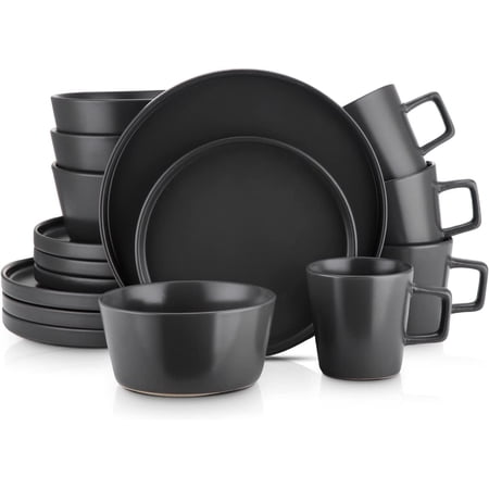 HPJNB Coupe Dinnerware Set 16 Piece Service For 4 Black Matte
HPJNB Coupe Dinnerware Set 16 Piece Service For 4 Black Matte