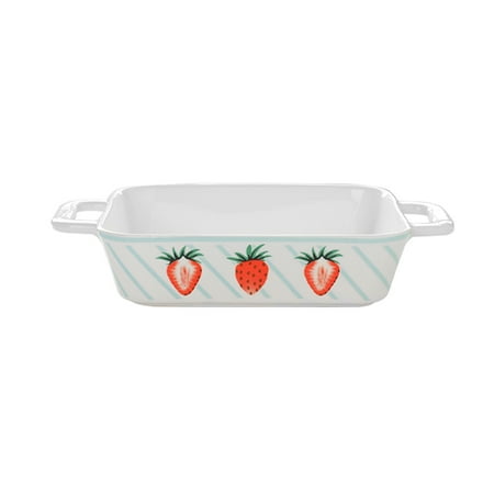 Rectangular Lasagne Dish Deep With Handles Floral Ceramic Baking Dish For Oven Porcelain Casserole Dish Microwave Dish-strawberry
Rectangular Lasagne Dish Deep With Handles Floral Ceramic Baking Dish For Oven Porcelain Casserole Dish Microwave Dish-strawberry