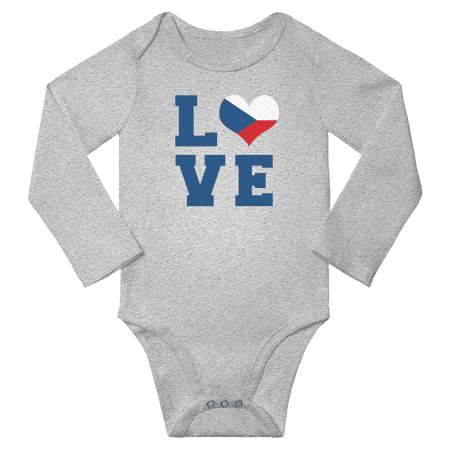 Love Czech Heart Flag Baby Long Slevve Jumpsuits Clothes (Gray 18-24 Months)
Love Czech Heart Flag Baby Long Slevve Jumpsuits Clothes (Gray 18-24 Months)