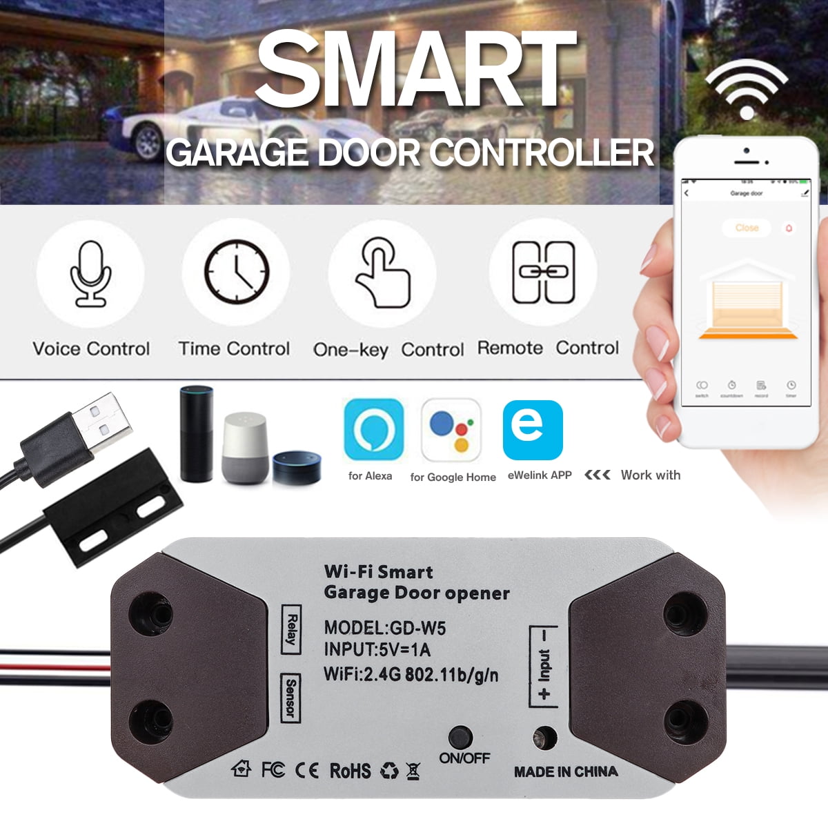 Datonten Smart Garage Door Opener Bluetooth Garage Door