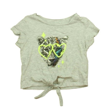 Pre-owned Rockets of Awesome Girls Gray Tiger T-Shirt size: 2T
