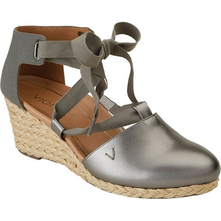 Women s Vionic Kaitlyn Wedge Pewter Leather 7 W