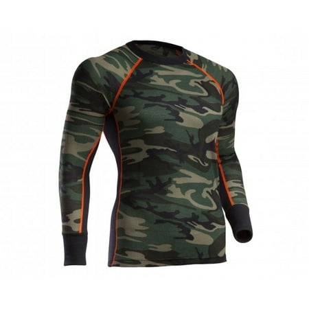 Indera Men s Woodland Camo Thermals with Silvadur