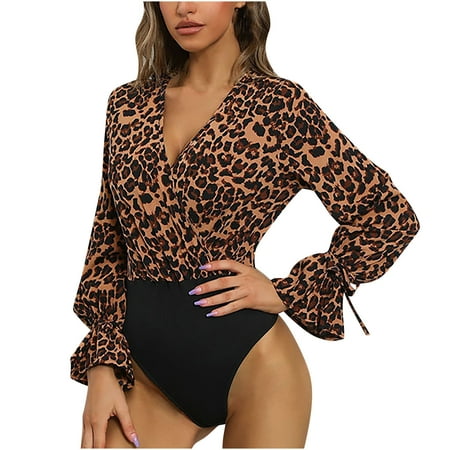 LONKITO Yoga Gifts for Women Fashion V-neck Pullover All-in-one Tight Sexy Leopard Print One-Piece Khaki L
LONKITO Yoga Gifts for Women Fashion V-neck Pullover All-in-one Tight Sexy Leopard Print One-Piece Khaki L